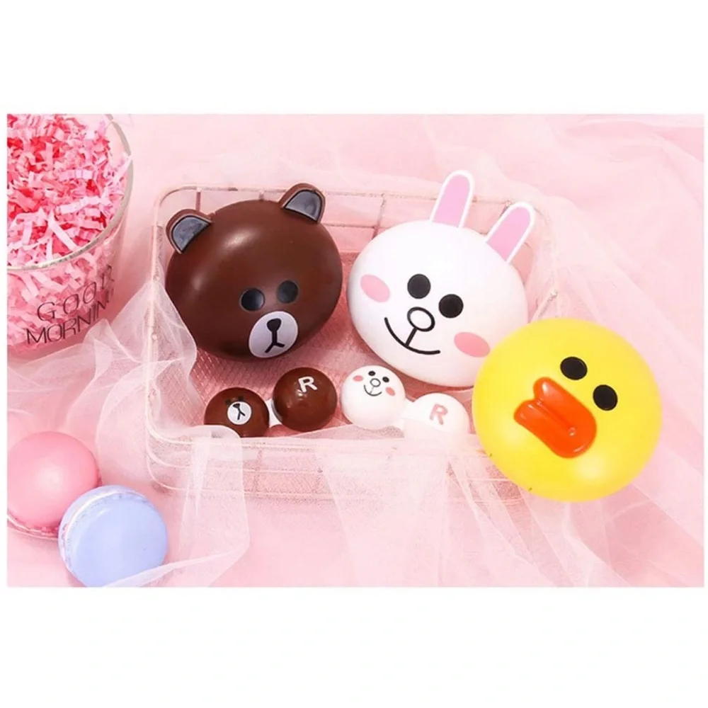 LINE Friends Style Contact Lense Travel Case - Sally the Duck